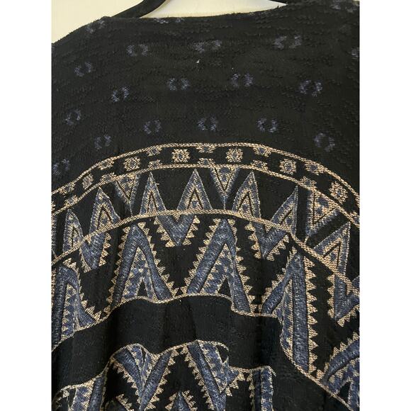 UO Urban Outfitters Ecote Bohemian Fringe Long Shawl Poncho Sweater - Picture 15 of 15